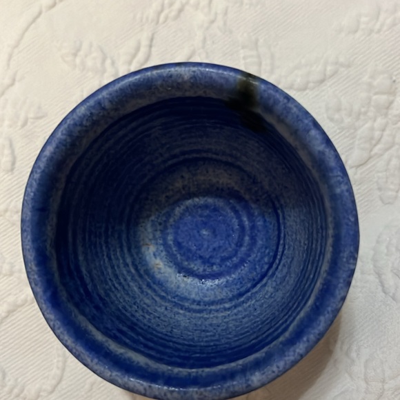 McCarty pottery cobalt blue cups/bowls set of 2 no marks or chips - Picture 2 of 3